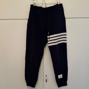Thom Browne 100% Cotton Jogger Sweatspants Navy